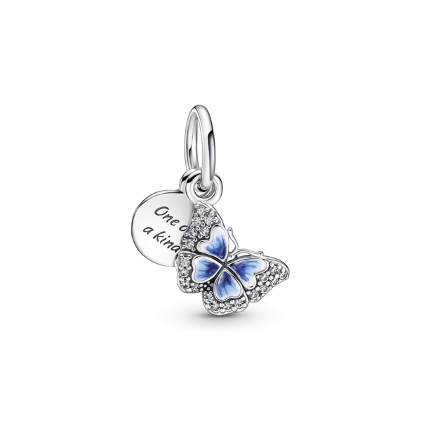 Berloque BORBOLETA AZUL Coleção Pandora PRATA 925