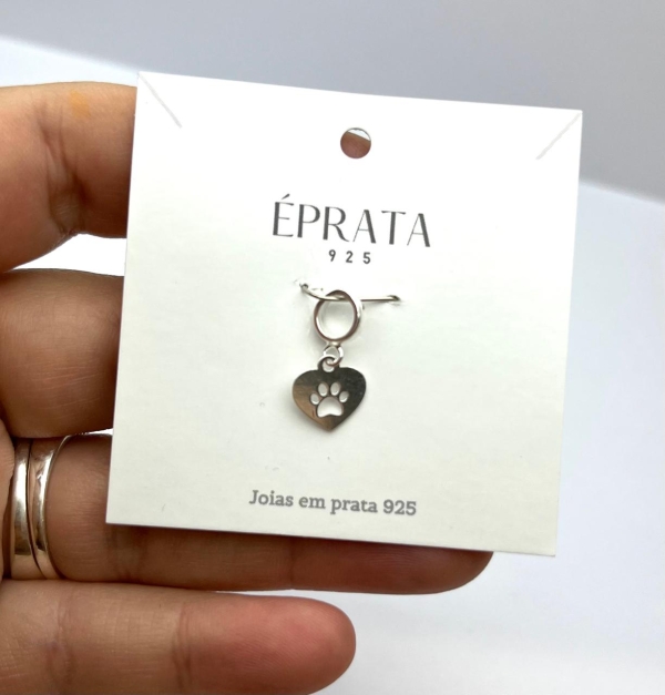 Berloque pata de dog laiser prata 925