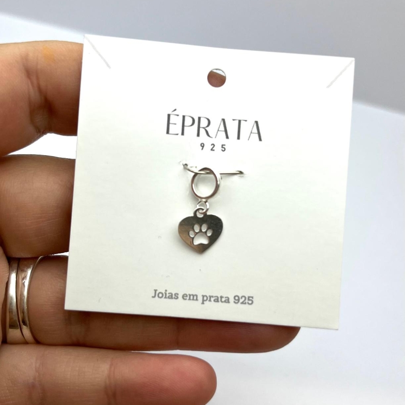 Berloque pata de dog laiser prata 925