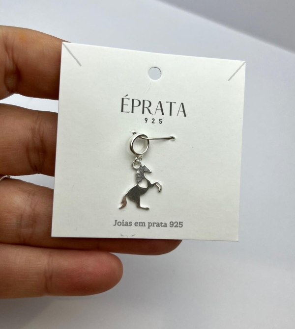 Berloque cavalo laiser prata 925