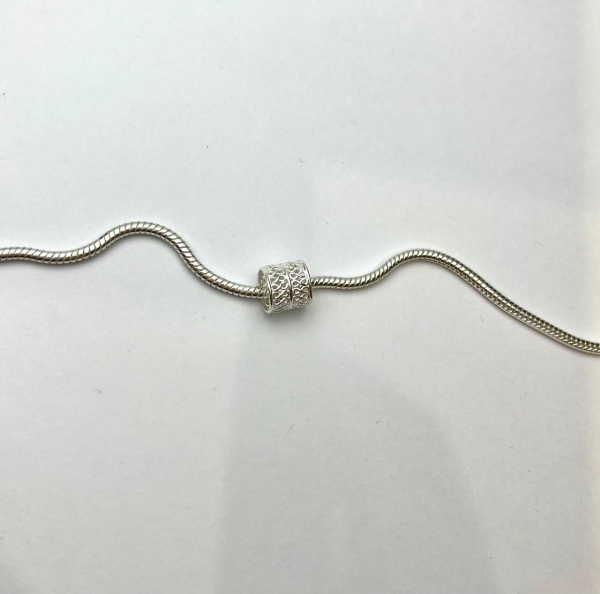 Separador liso rendado prata 925
