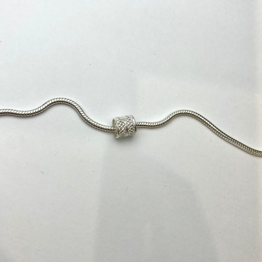 Separador liso rendado prata 925