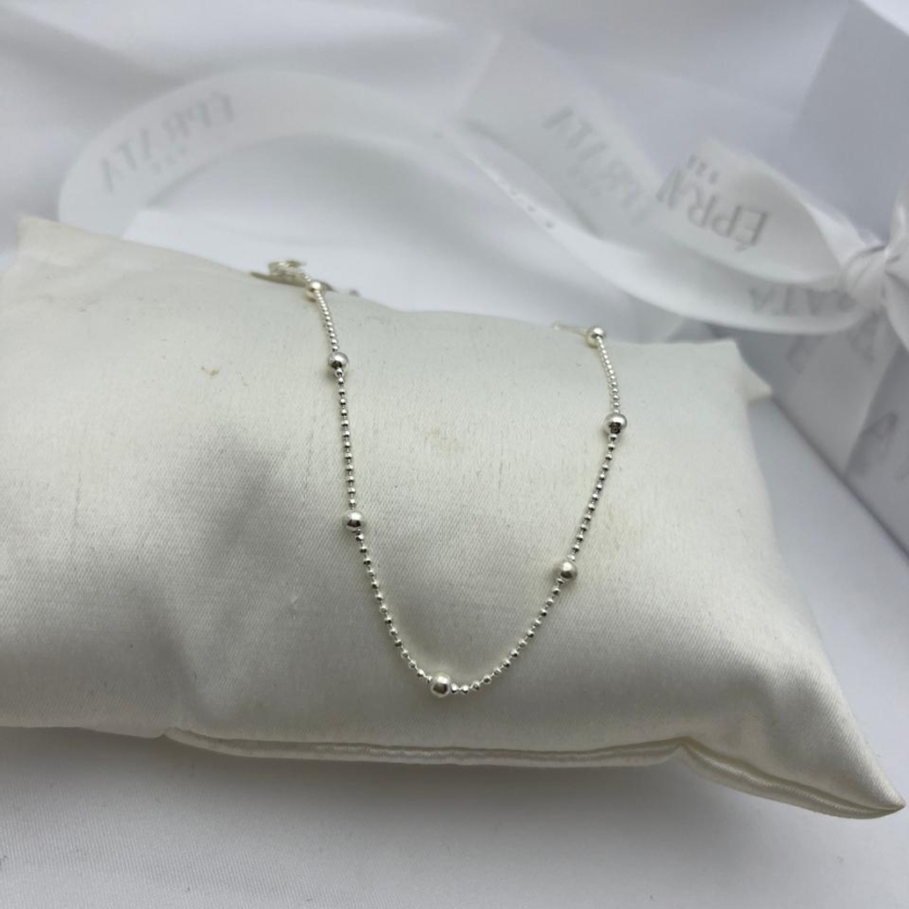 Pulseira Elo Bolinha com Esferas 3 mm – Prata 925
