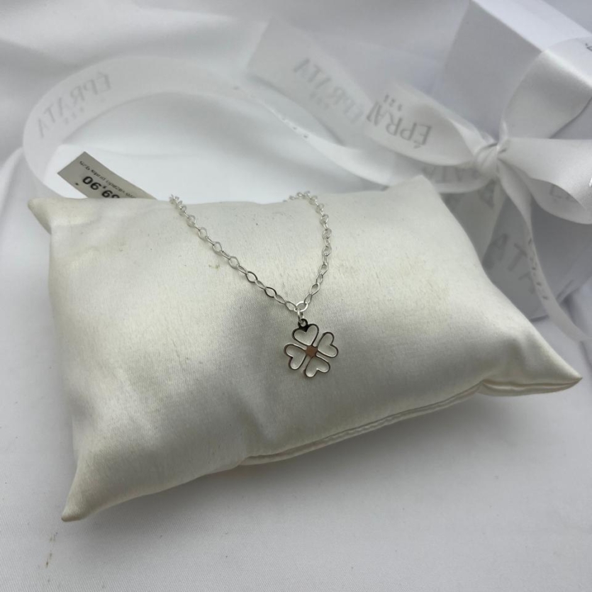 Pulseira trevo vazado prata 925
