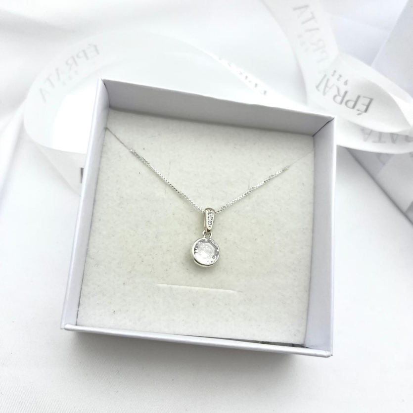 Gargantilha Prata 925 com Zircônia Embutida de 8 mm – 45 cm