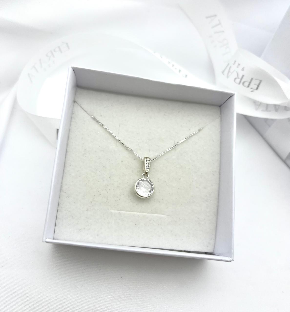 Gargantilha Prata 925 com Zircônia Embutida de 8 mm – 45 cm