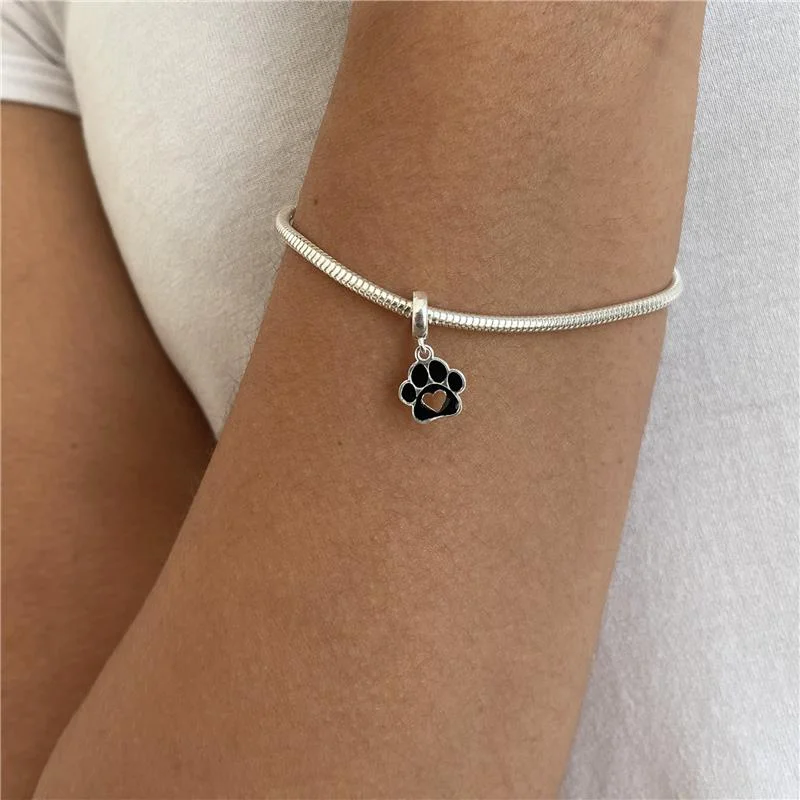 BERLOQUE PATINHA DE CACHORRO DE PRATA - PRATA BRANCA