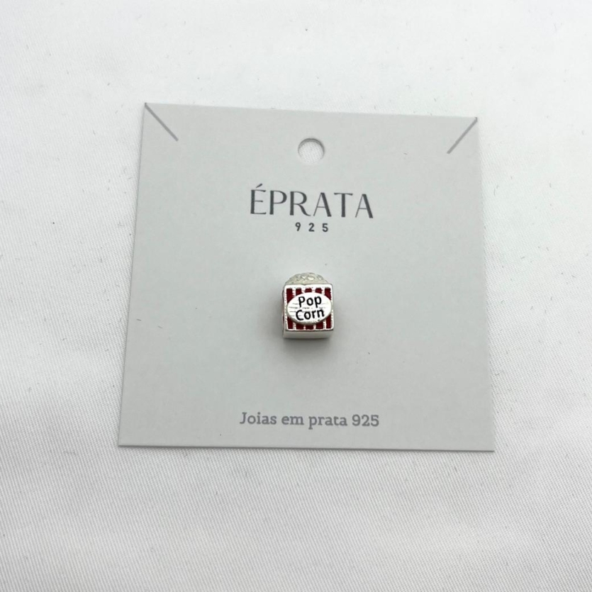 BERLOQUE SEPARADOR DE PIPOCA COLORIDA PRATA 925