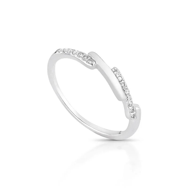 ANEL FIOS CRAVEJADOS DE PRATA 925