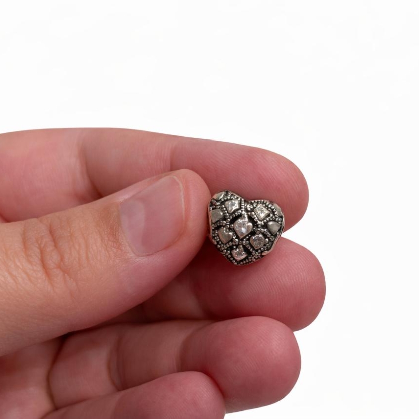 BERLOQUE CORACAO IMPORTADO PRATA 925