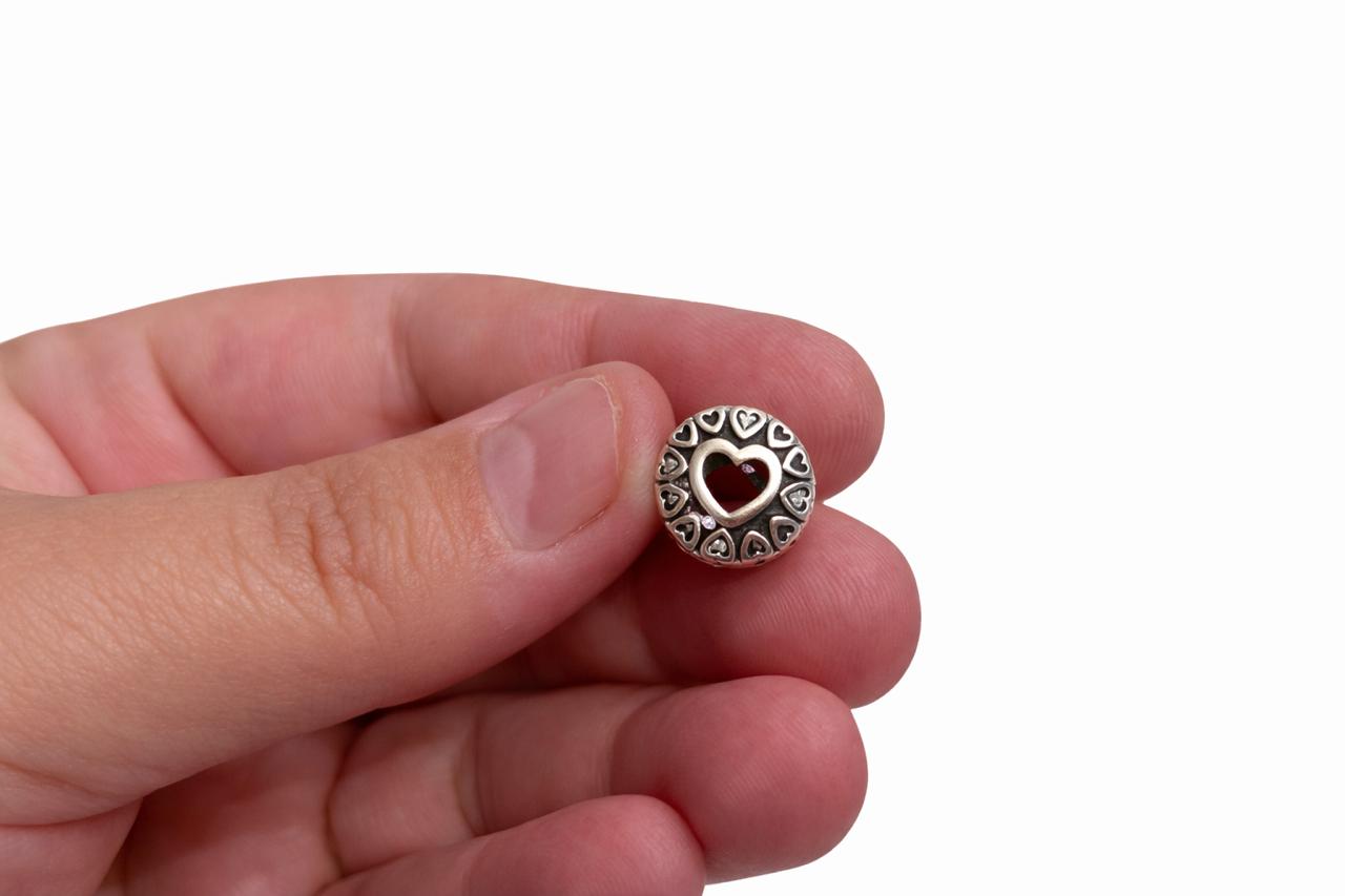 BERLOQUE SEPARADOR CORACAO PRATA 925