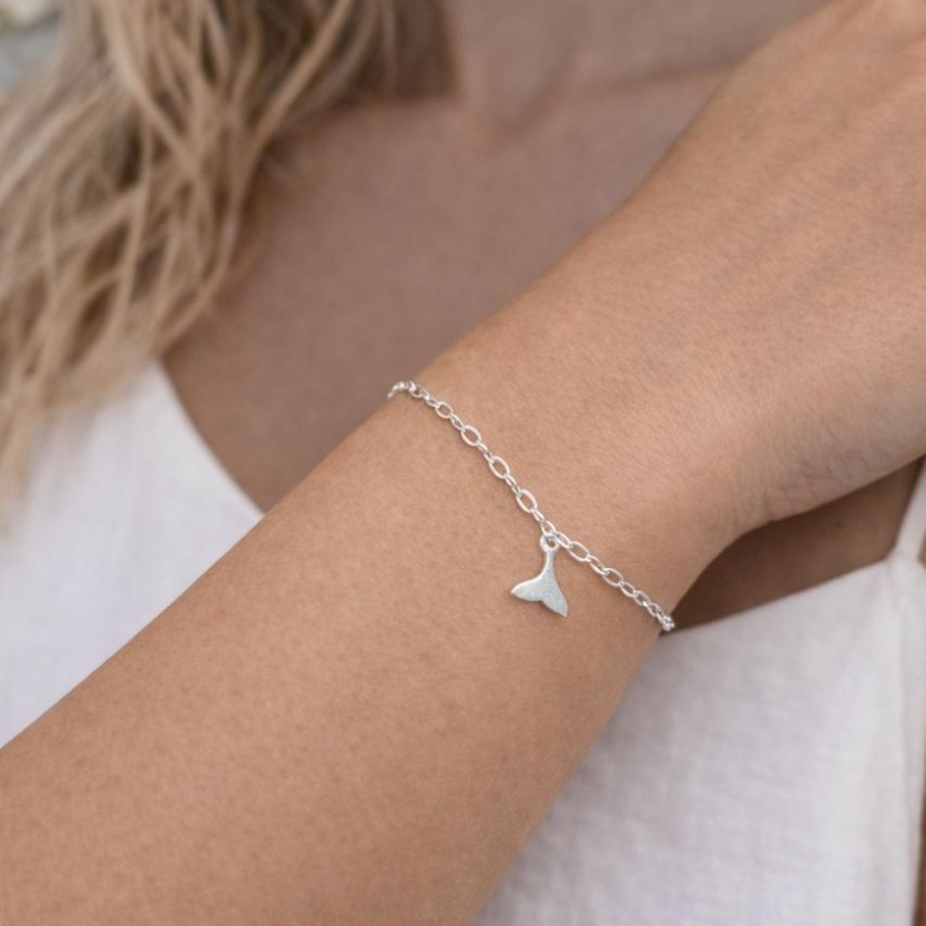 Pulseira elo oval com sereia  prata 925