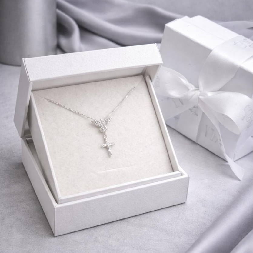 Gargantilha espirito santo cravejado prata 925