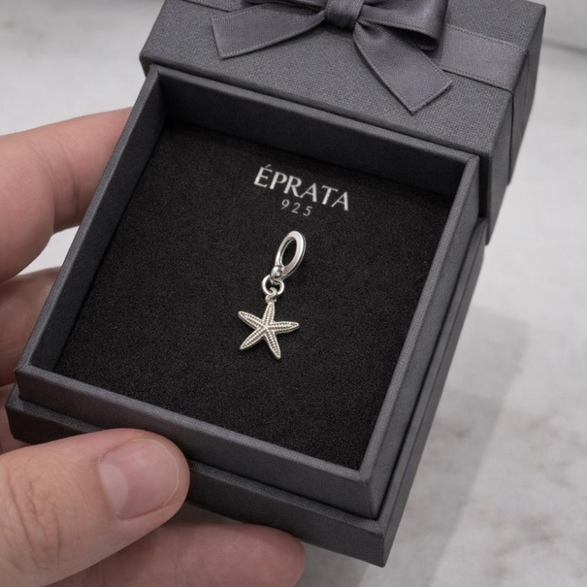 BERLOQUE ESTRELA MAR LASER PRATA 925